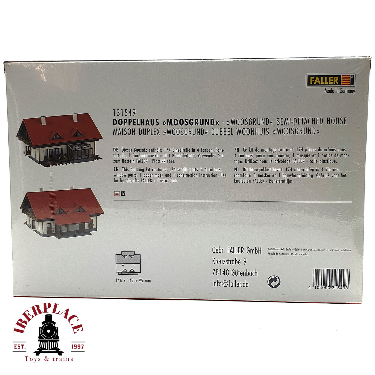 💡 Faller 131549 Casa adosada en Moosgrund Kit de montaje H0 escala 1:87 E18