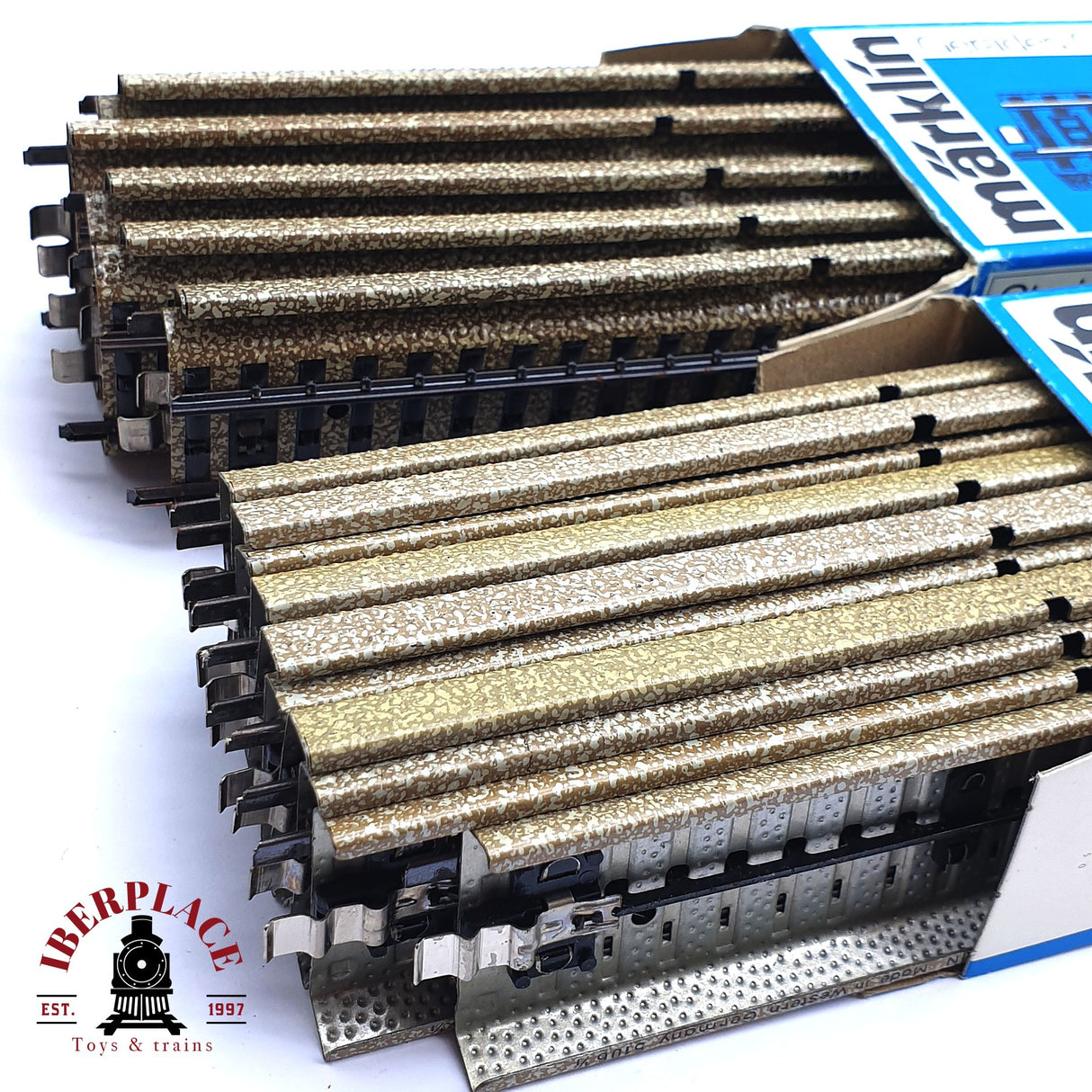 ♻️ 2da mano - 2x Märklin 5106 vías rectas sistema M H0 escala 1:87 E16