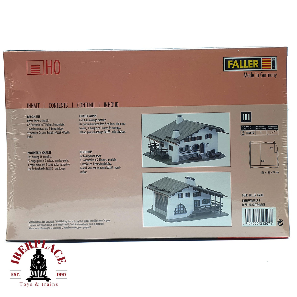 💡 Faller 131307 cabaña de montaje Kit de montaje H0 escala 1:87 E18