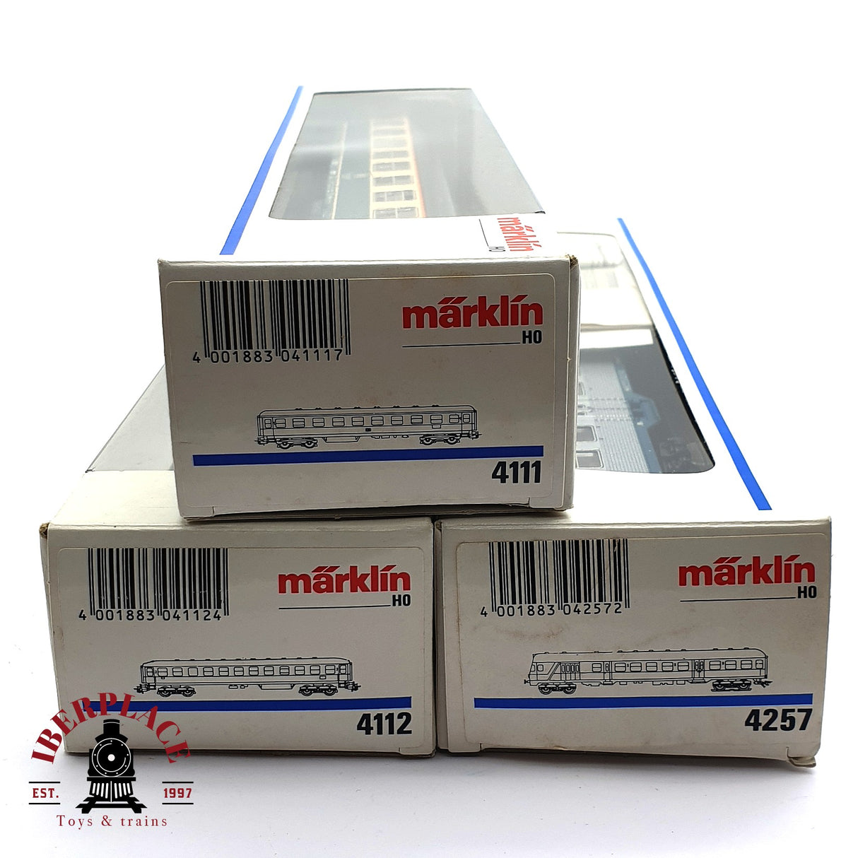 ♻️ 2da mano -  3x Märklin vagones pasajeros DB clases 1-2 H0 escala 1:87 E16