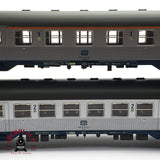 ♻️ 2da mano -  2x Märklin 4255 4256 vagones pasajeros DB clases 1-2 Silver H0 escala 1:87 E16