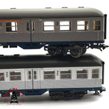 ♻️ 2da mano -  2x Märklin 4255 4256 vagones pasajeros DB clases 1-2 Silver H0 escala 1:87 E16