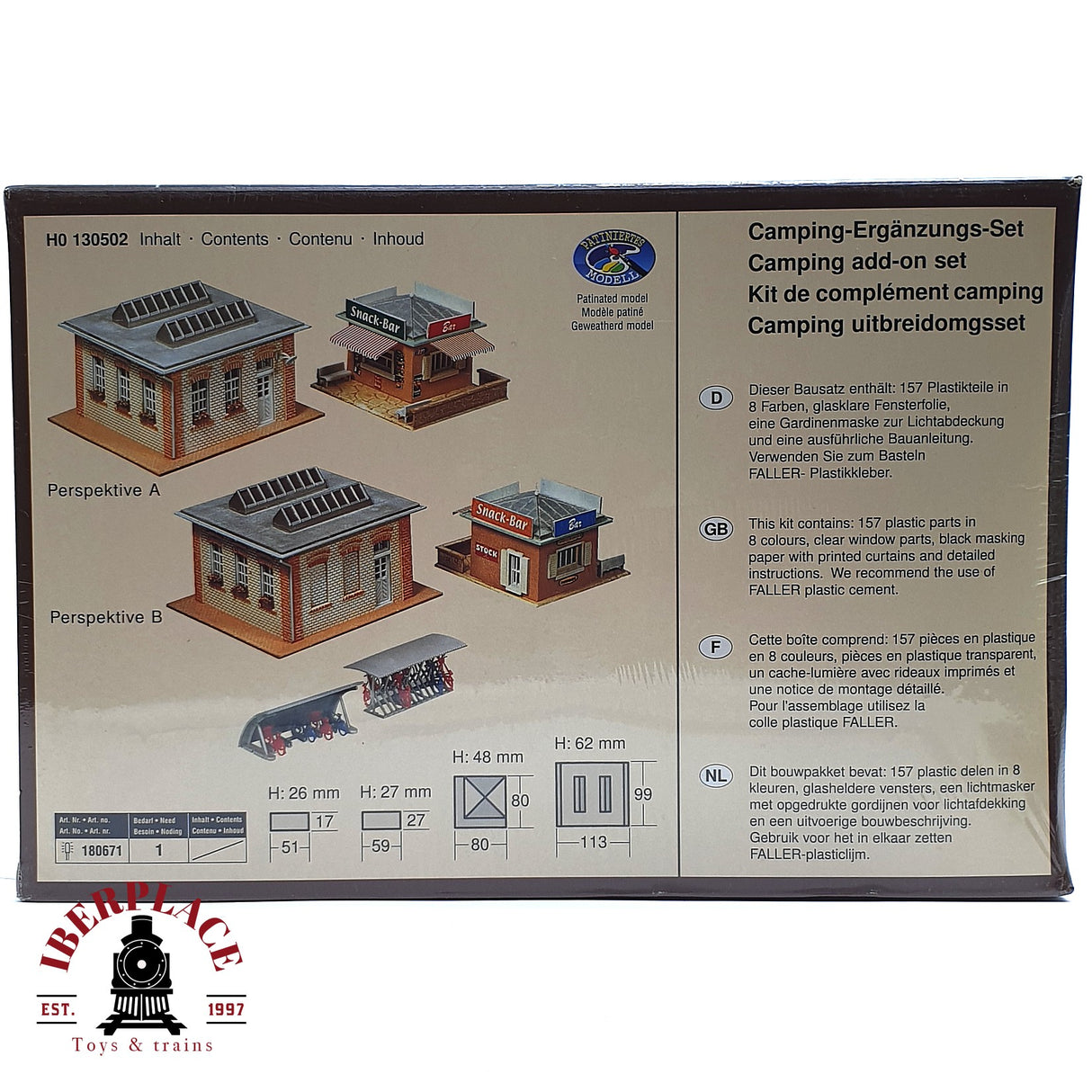 💡 Faller 130502 Camping Kit de montaje H0 escala 1:87 E18