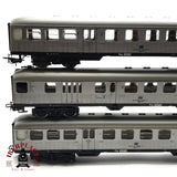 ♻️ 2da mano -  3x Märklin Primex vagones pasajeros DB clases 1-2 Silver  H0 escala 1:87 E16