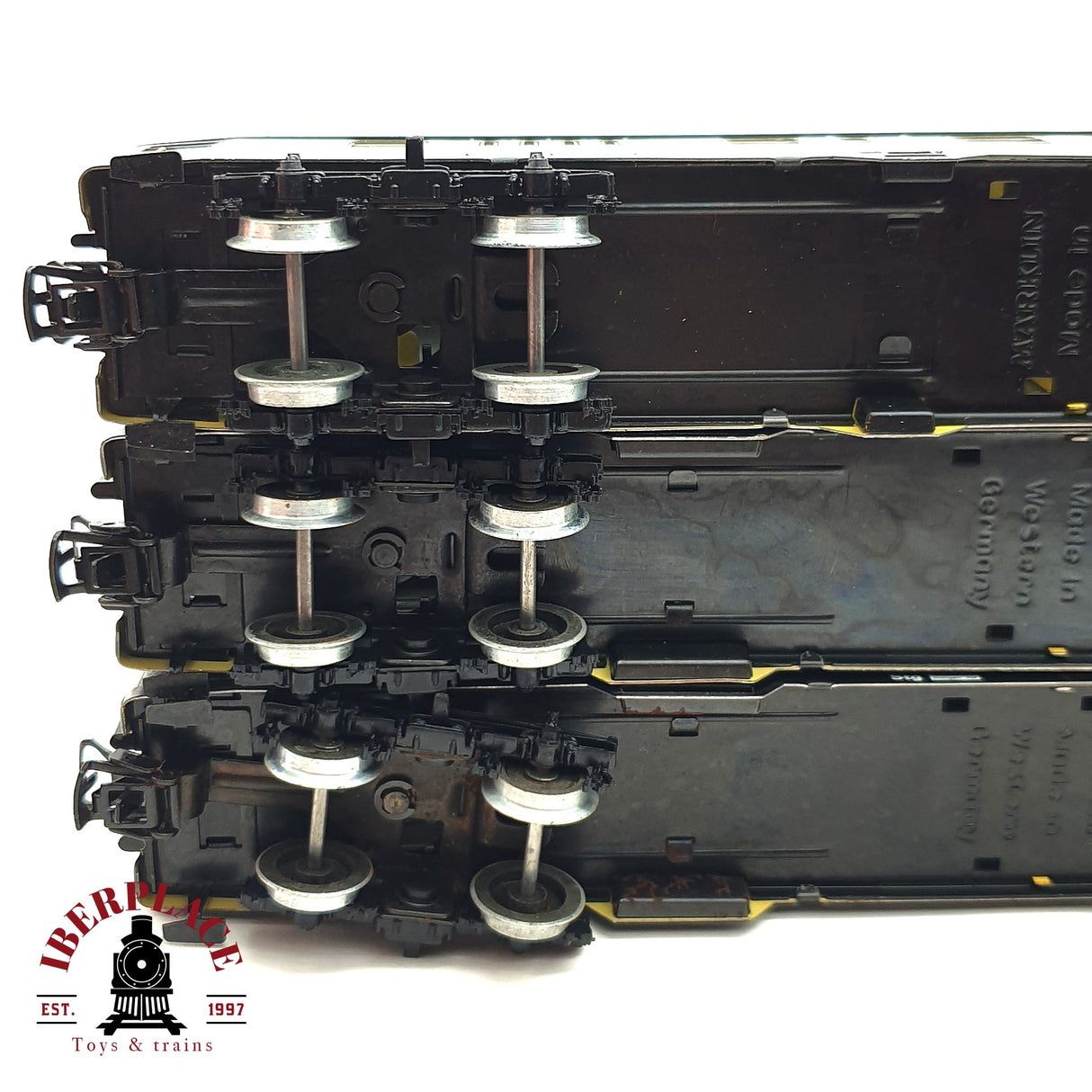 ♻️ 2da mano -  3x Märklin Primex vagones pasajeros DB clases 1-2 Silver  H0 escala 1:87 E16