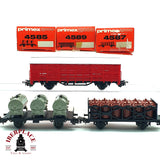 ♻️ 2da mano -  3x Märklin Primex vagones con bidones transporte de animales DB H0 escala 1:87 E16