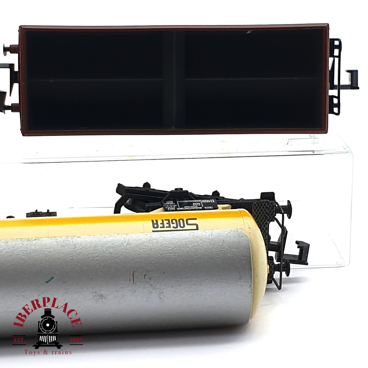 ♻️ 2da mano - 3x Arnold Minitrix vagones mercancias Sogefa  B&L 20090 N escala 1:160 E16