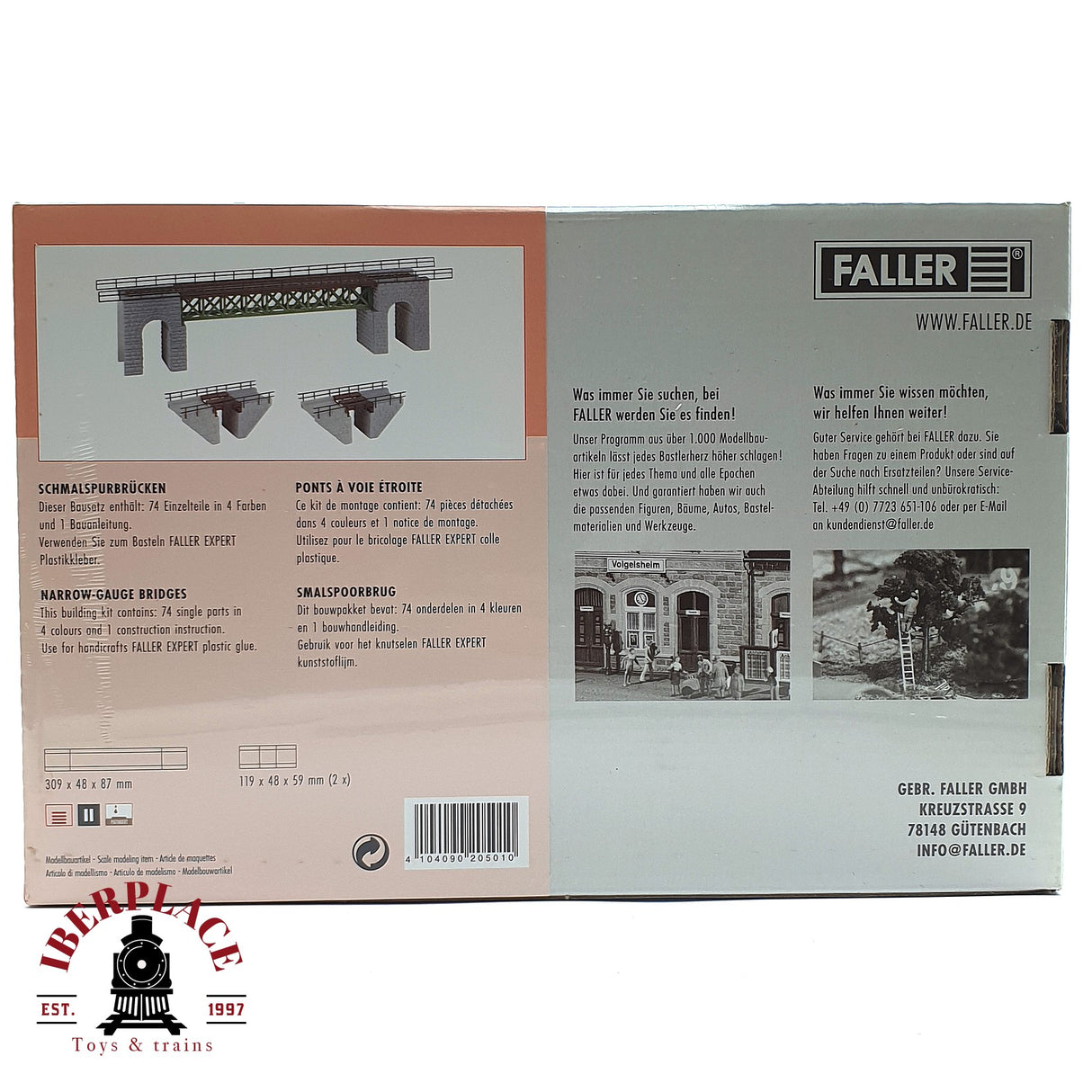💡 Faller 120501 puentes de vía estrecha Kit de montaje H0 escala 1:87 E18