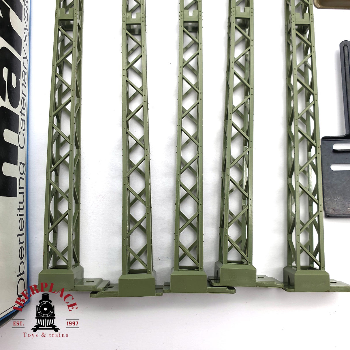 ♻️ 2da mano -  Märklin 7021 5x Torre de catenaria sistema M y K H0 escala 1:87 E16 3/4