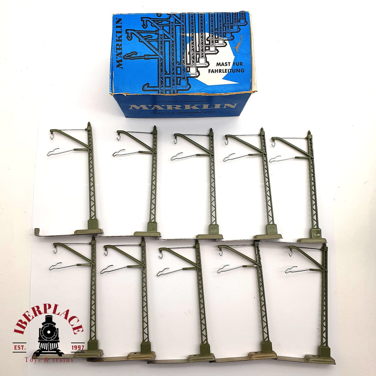 ♻️ 2da mano -  Märklin 10x 7009 Postes de catenaria H0 escala 1:87 E16 2/3