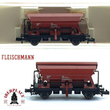 ♻️ 2da mano - 2x Fleischmann 8510 vagones Tolva DB  573 N escala 1:160 E16