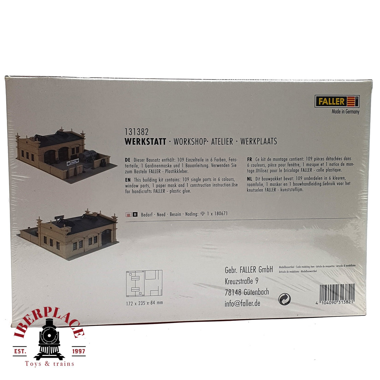 💡 Faller 131382 Taller Kit de montaje H0 escala 1:87 E18