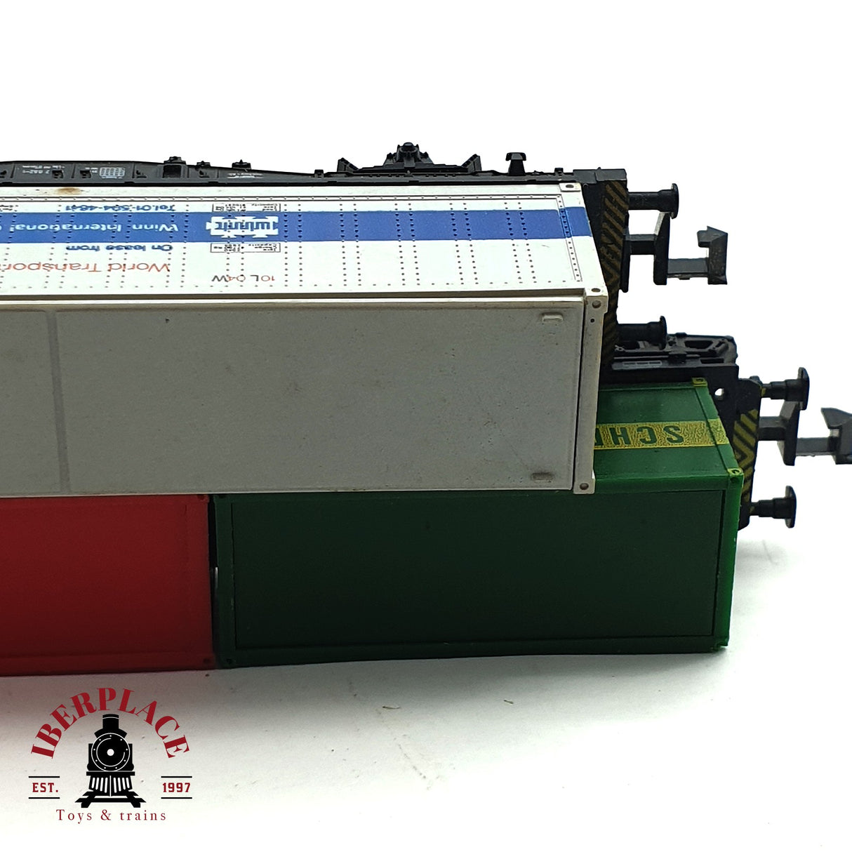 ♻️ 2da mano - 2x Fleischmann Minitrix vagones contenedor Schenker Containerway N escala 1:160 E16
