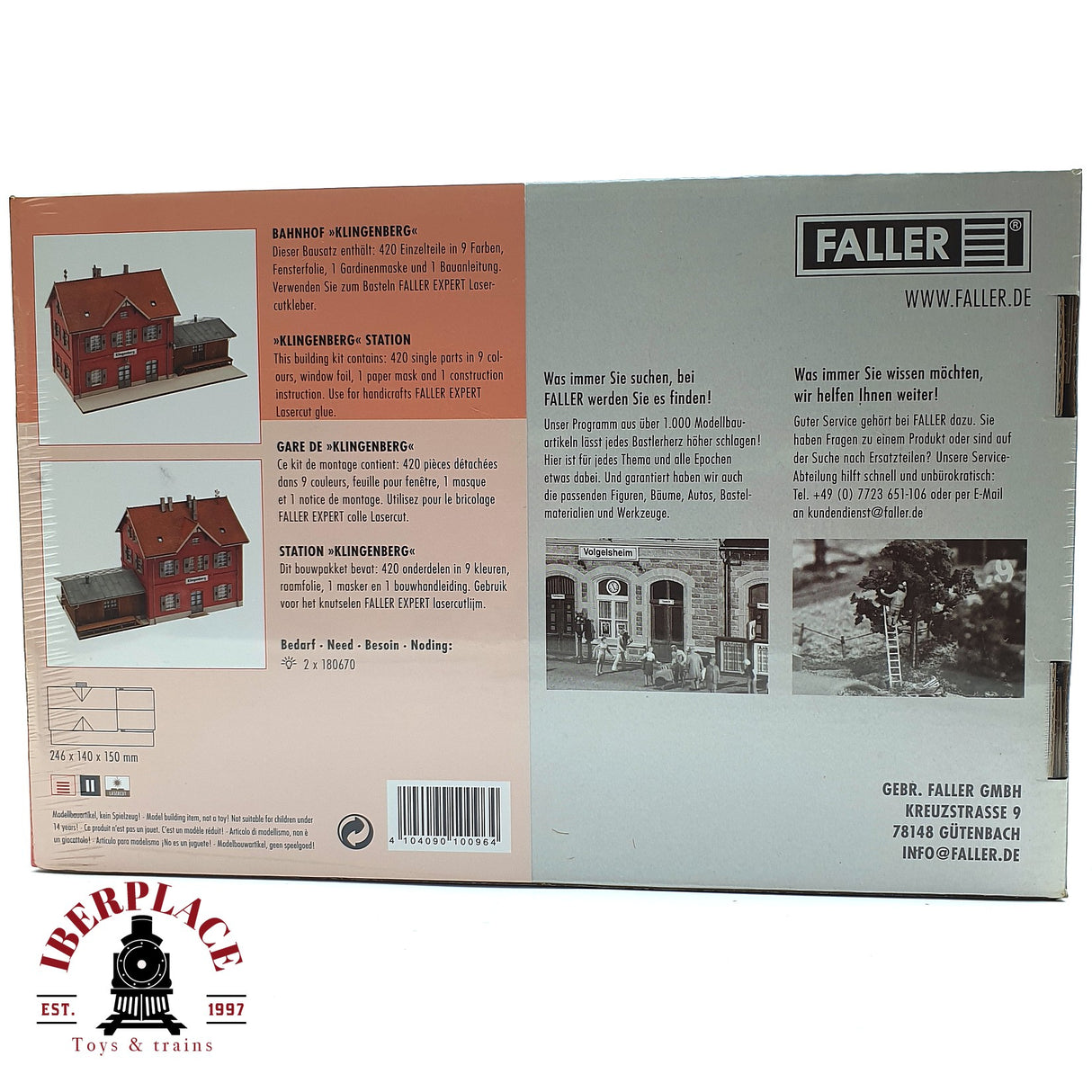 💡 Faller 110096 Estación de Klingenberg Kit de montaje H0 escala 1:87 E18