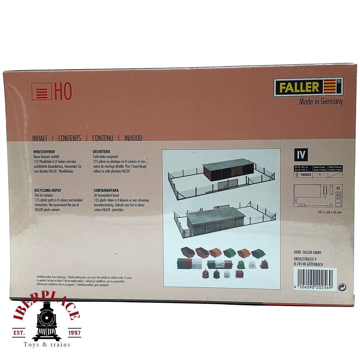 💡 Faller 120256 centro de reciclaje Kit de montaje H0 escala 1:87 E18