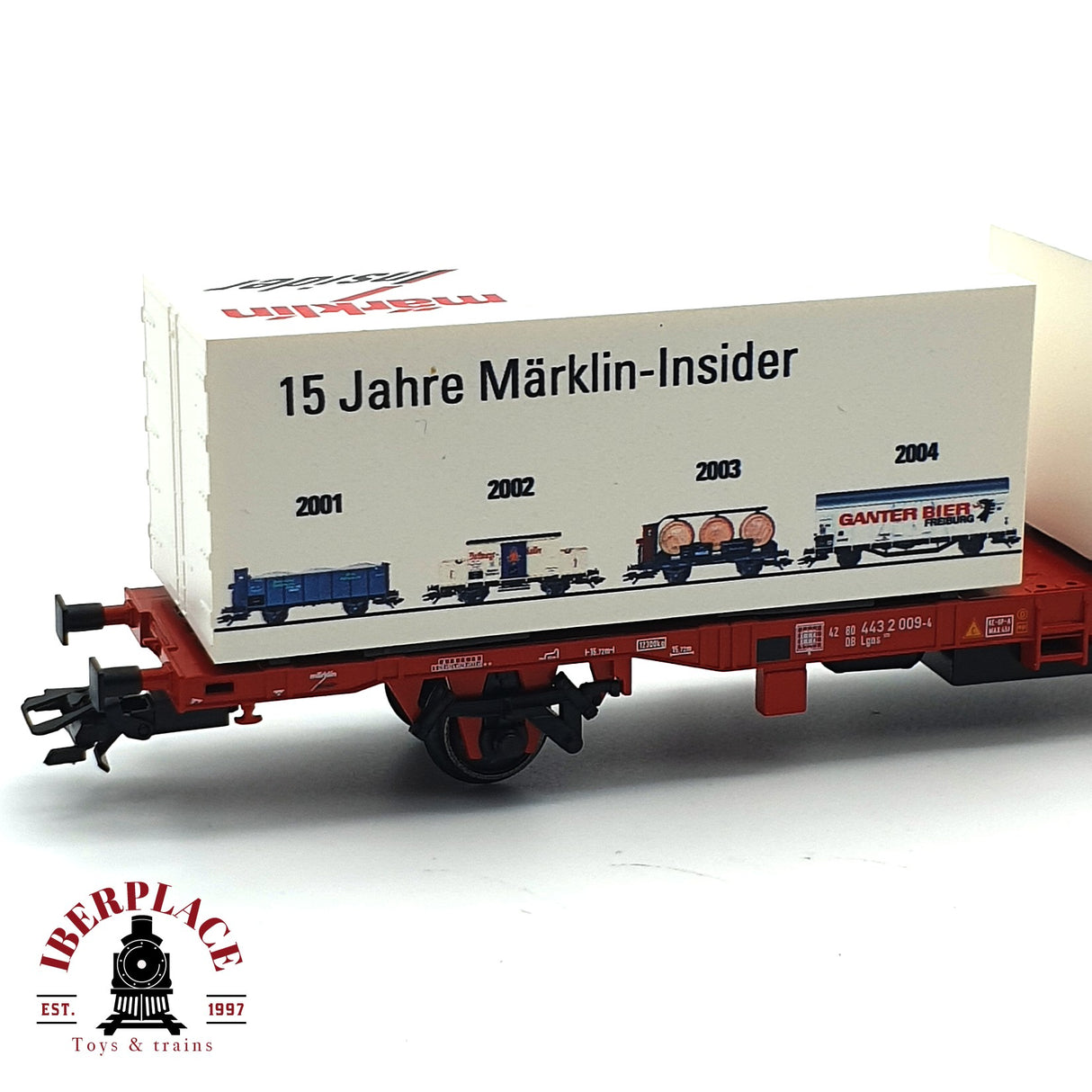 ♻️ Märklin 94339 vagón contenedores 10 años Mitgliedschaft H0 escala 1:87 E17