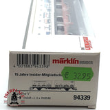 ♻️ Märklin 94339 vagón contenedores 10 años Mitgliedschaft H0 escala 1:87 E17