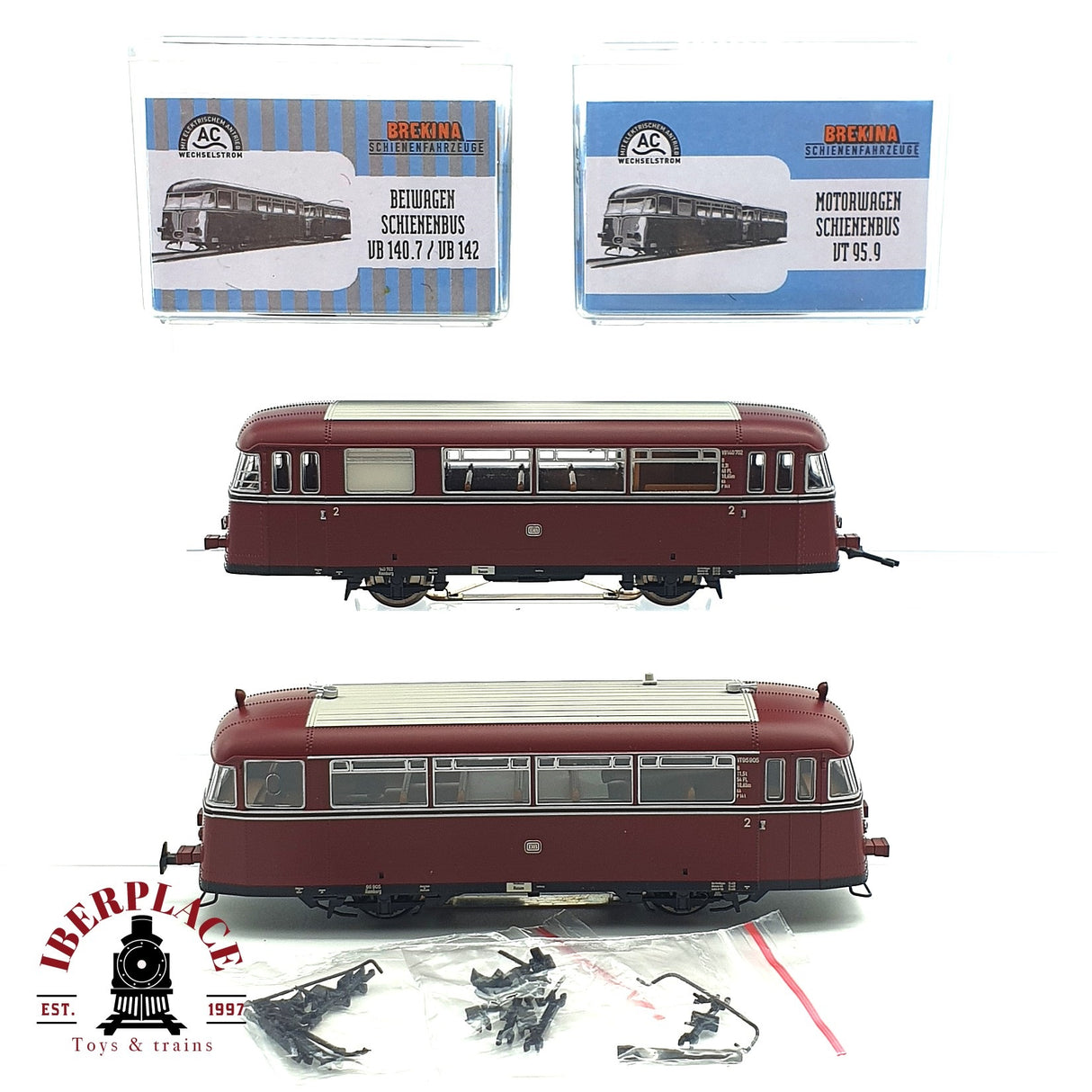 ♻️ Brekina 2x Ferrobus con motor y remolque DB H0 escala 1:87 E17