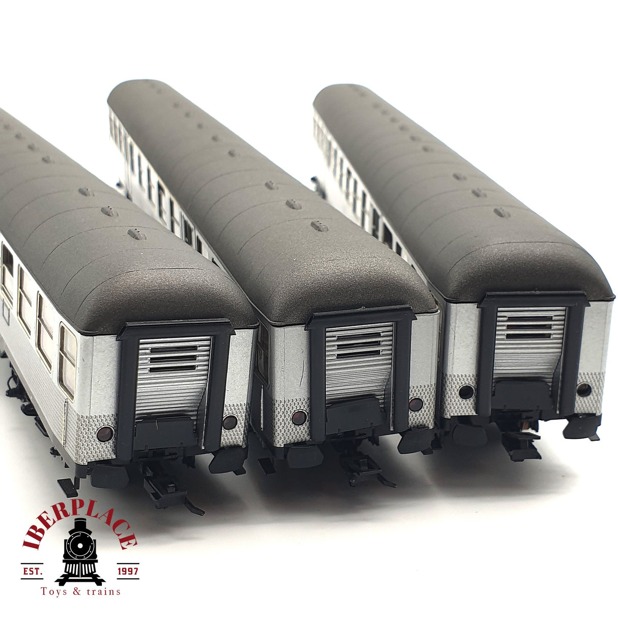 ♻️ AC 3x Ade vagones pasajeros DB clases 1-2 Silver H0 escala 1:87 E17