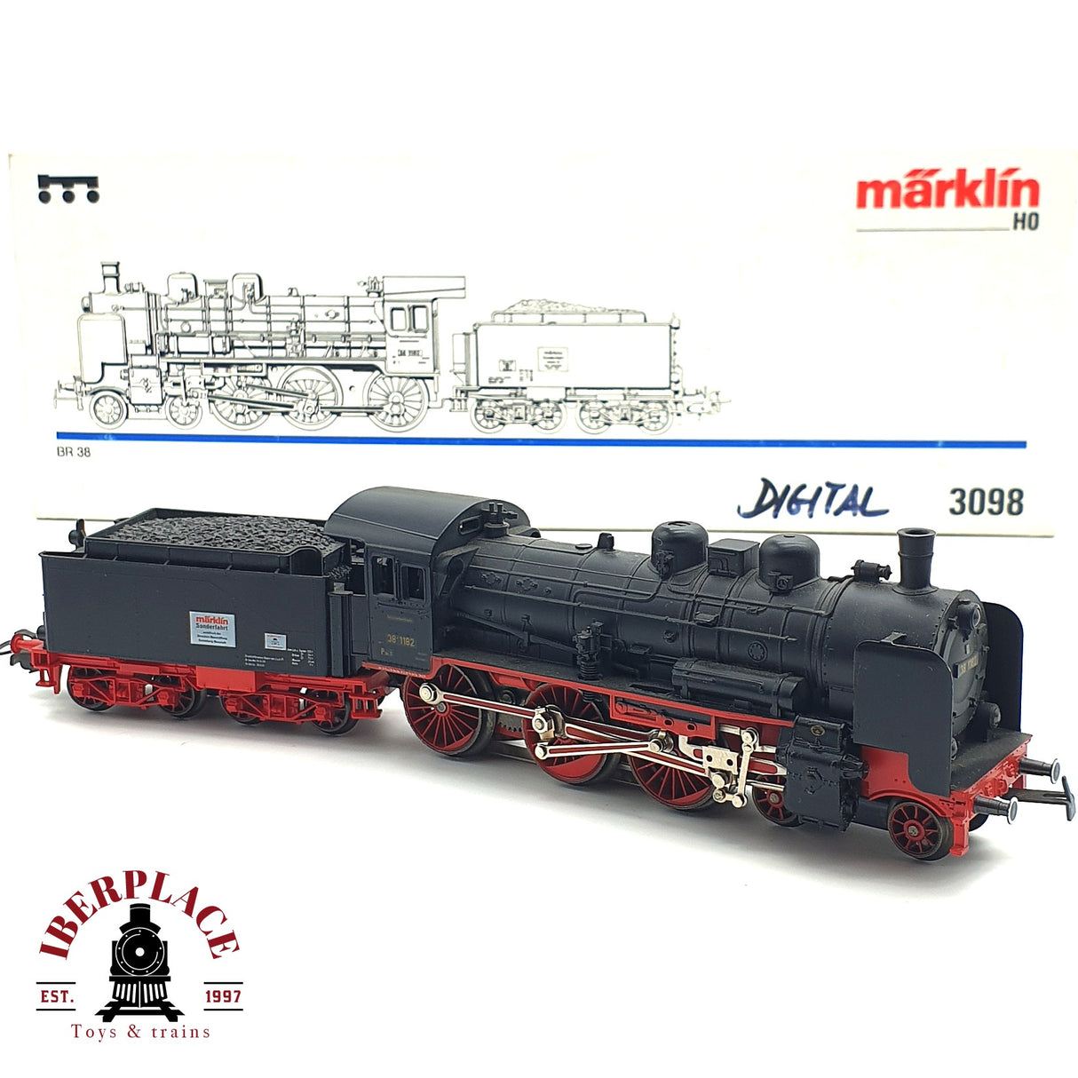 ♻️ Märklin 3098 Digital Locomotora BR 38 1182 DR H0 escala 1:87 E17