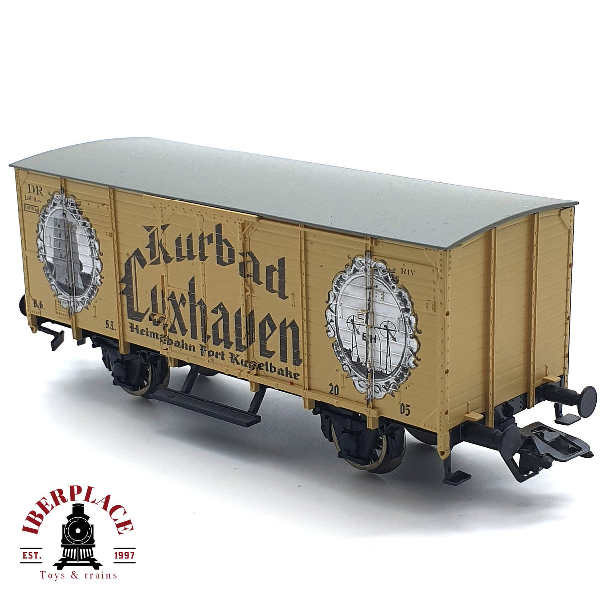 ♻️ AC Roco vagón cerrado Kurbad Cuxhaven DR H0 escala 1:87 E17