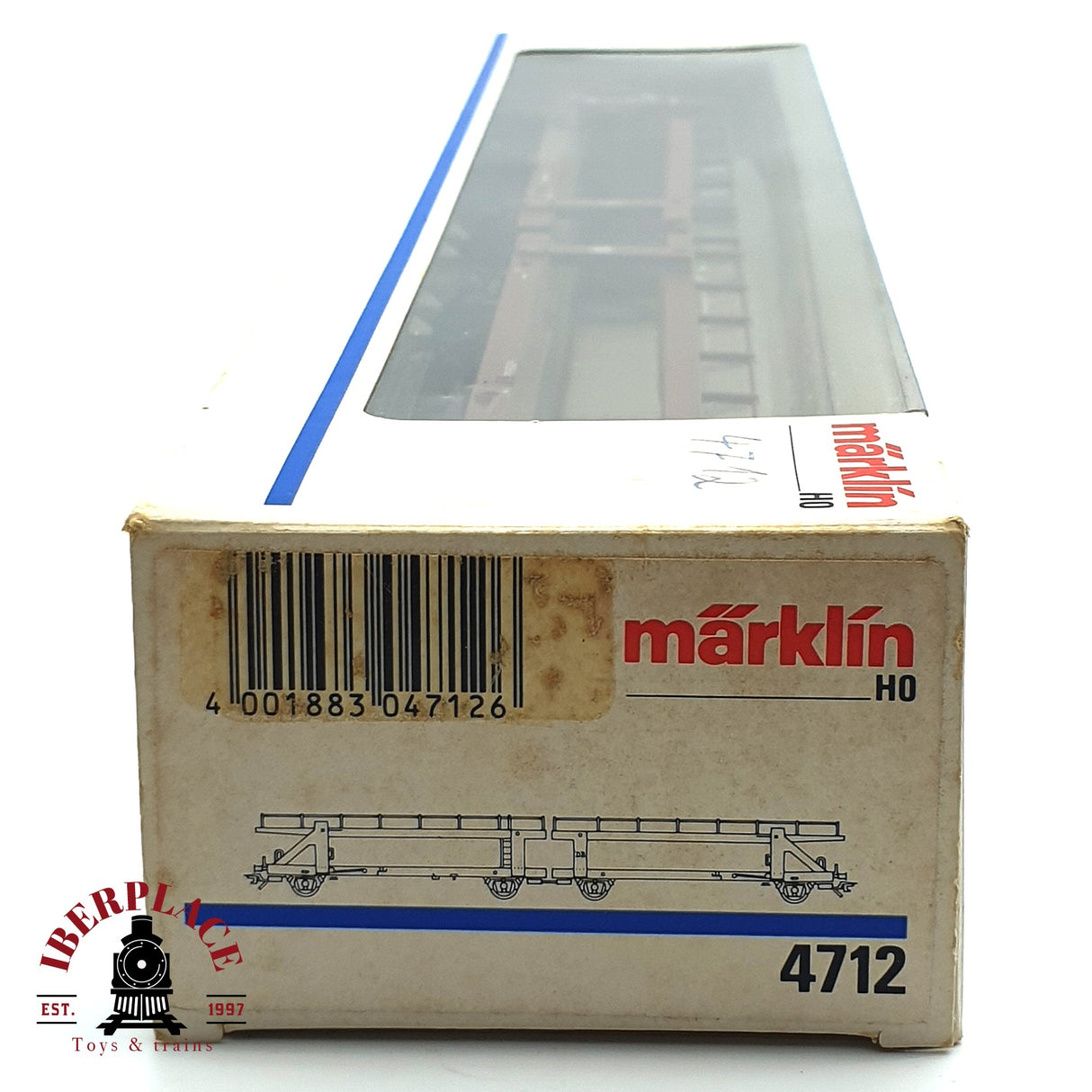 ♻️ Märklin 4712 vagón porta coches de doble piso DB H0 escala 1:87 E17