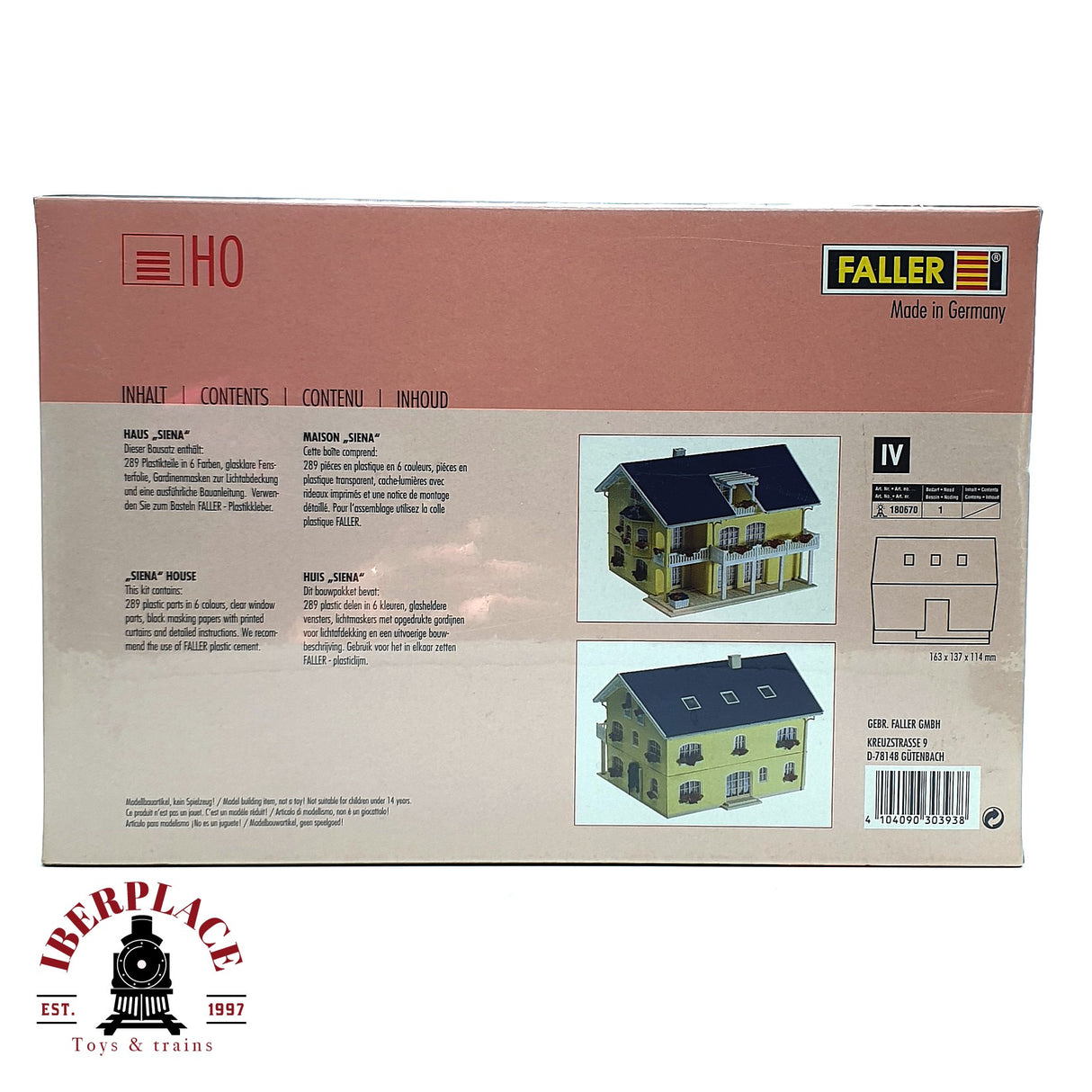 💡 Faller 130393 Casa Siena  Kit de montaje H0 escala 1:87 E18