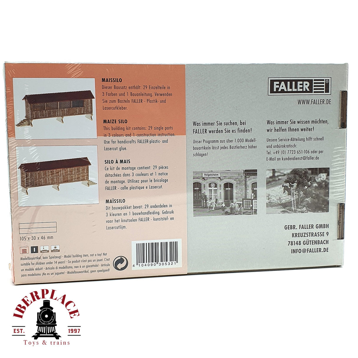💡 Faller 130532 Silo de maíz  Kit de montaje H0 escala 1:87 E18