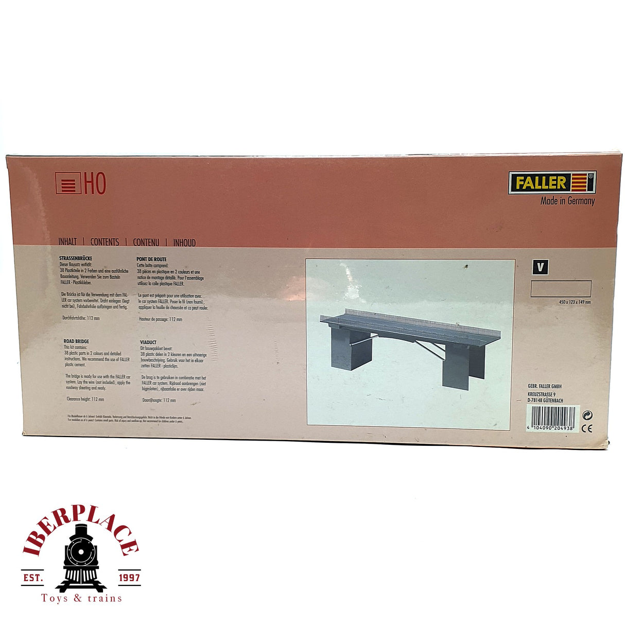💡 Faller 120493 Puente de carretera Kit de montaje H0 escala 1:87 E18