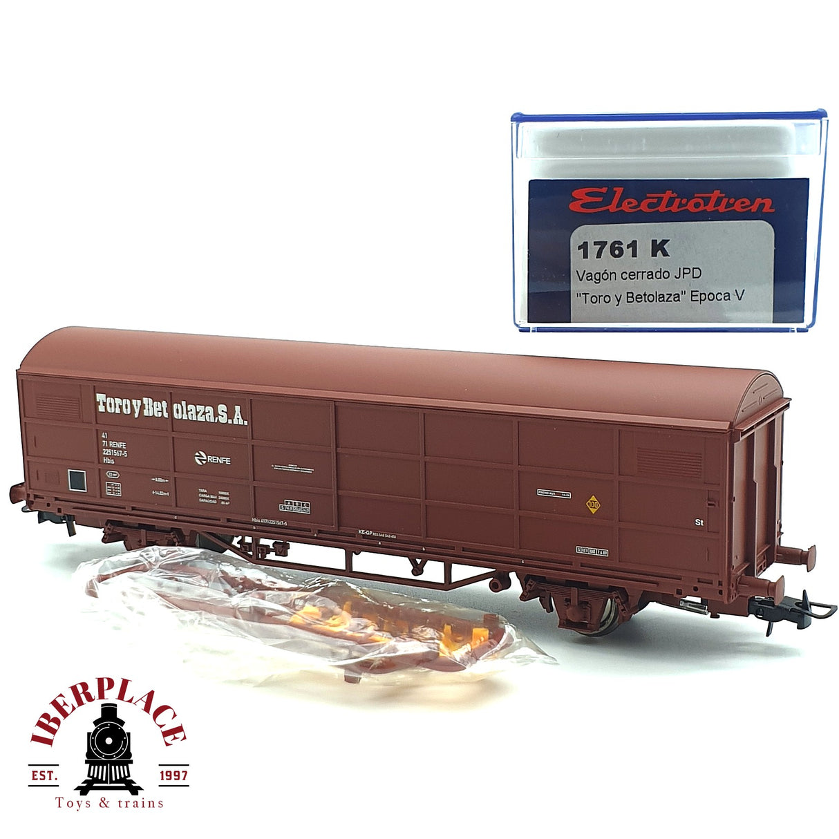 💡DC Electrotren 1761K vagón cerrado JPD Toro y Betolaza Ep V RENFE H0 escala 1:87 A22 4/4