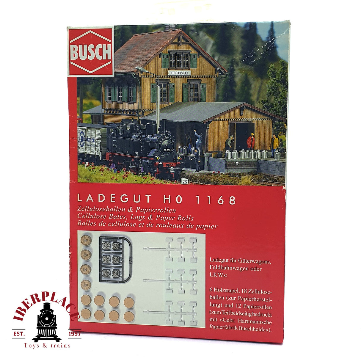 💡 Busch 1168 carga figuras de almacen de mercancias kit de montaje H0 escala 1:87 E18