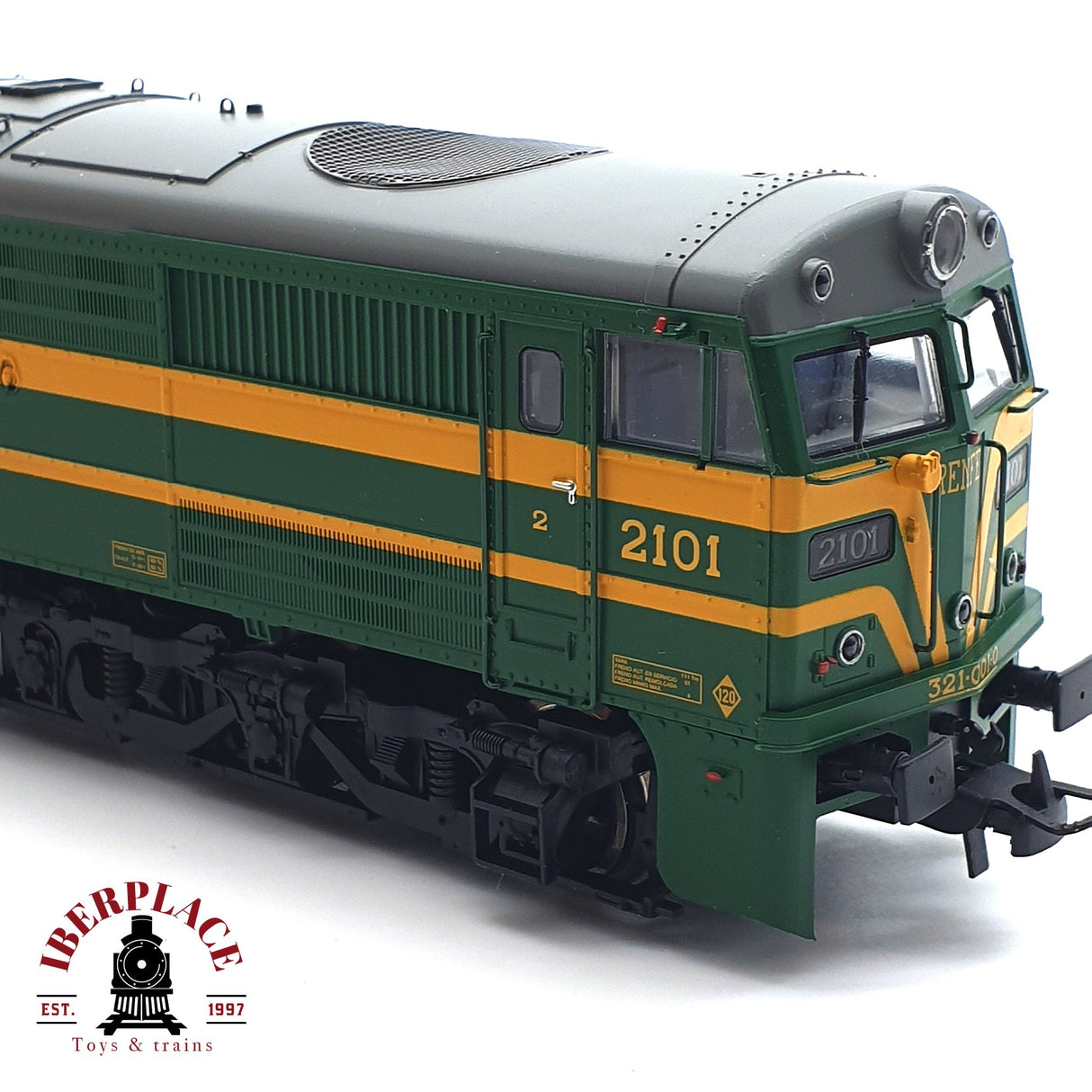 💡AC Electrotren 3101S Digital Locomotora RENFE 321 verde y amarillo Ep IV H0 escala 1:87 A22