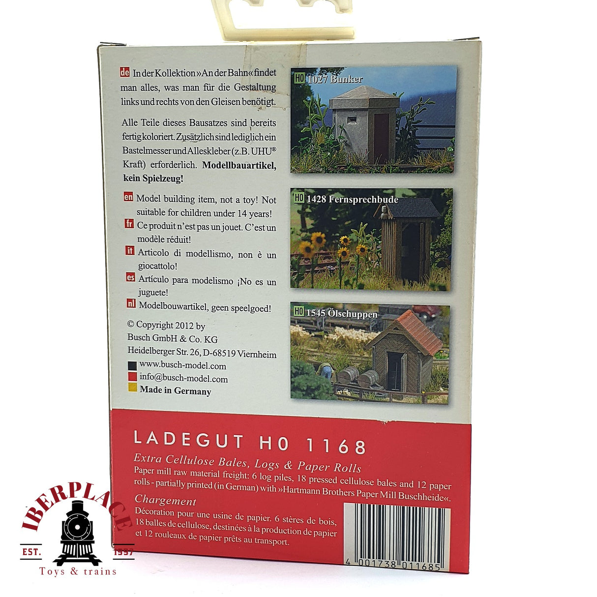 💡 Busch 1168 carga figuras de almacen de mercancias kit de montaje H0 escala 1:87 E18