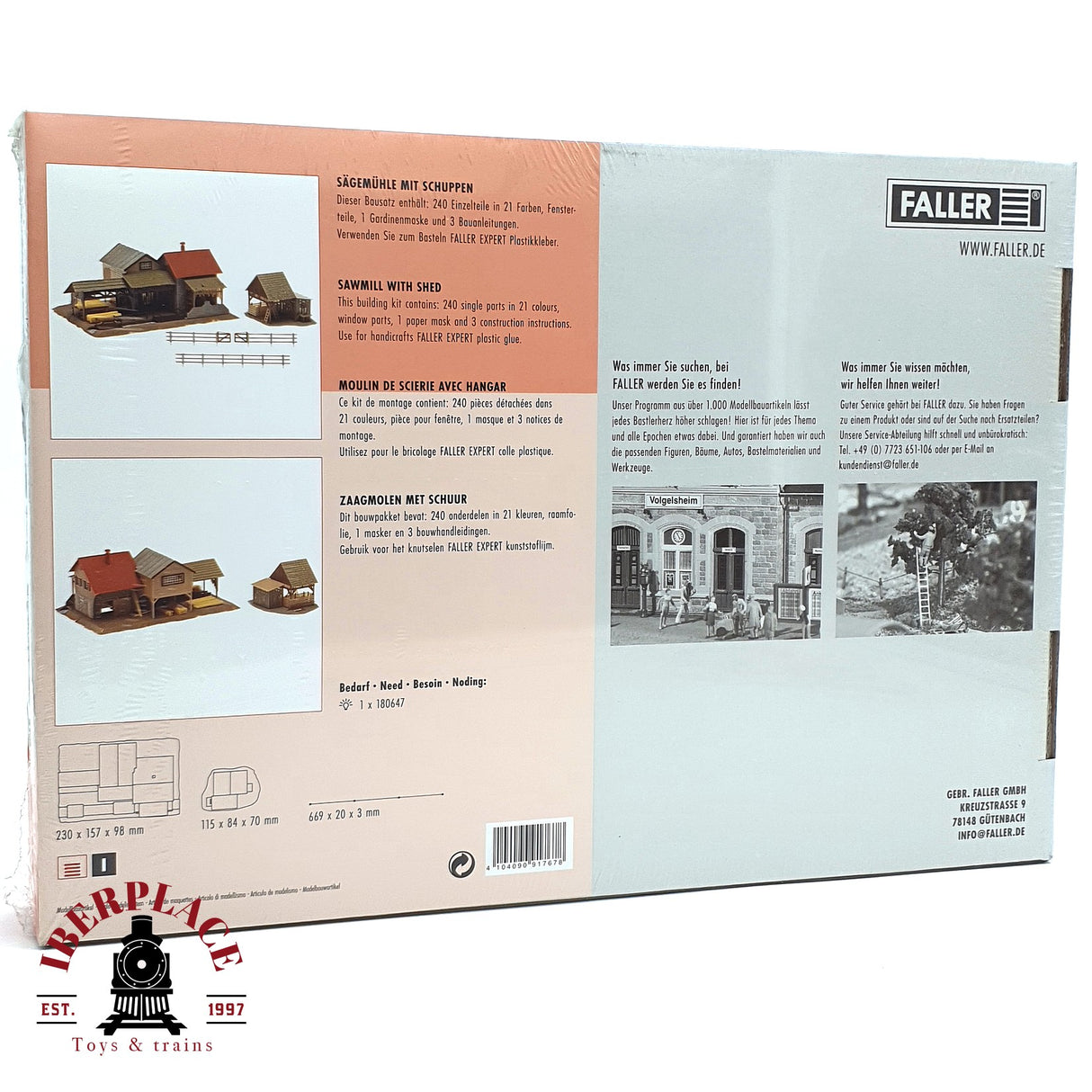 💡 Faller 191767 Aserradero con cobertizo Kit de montaje H0 escala 1:87 E18
