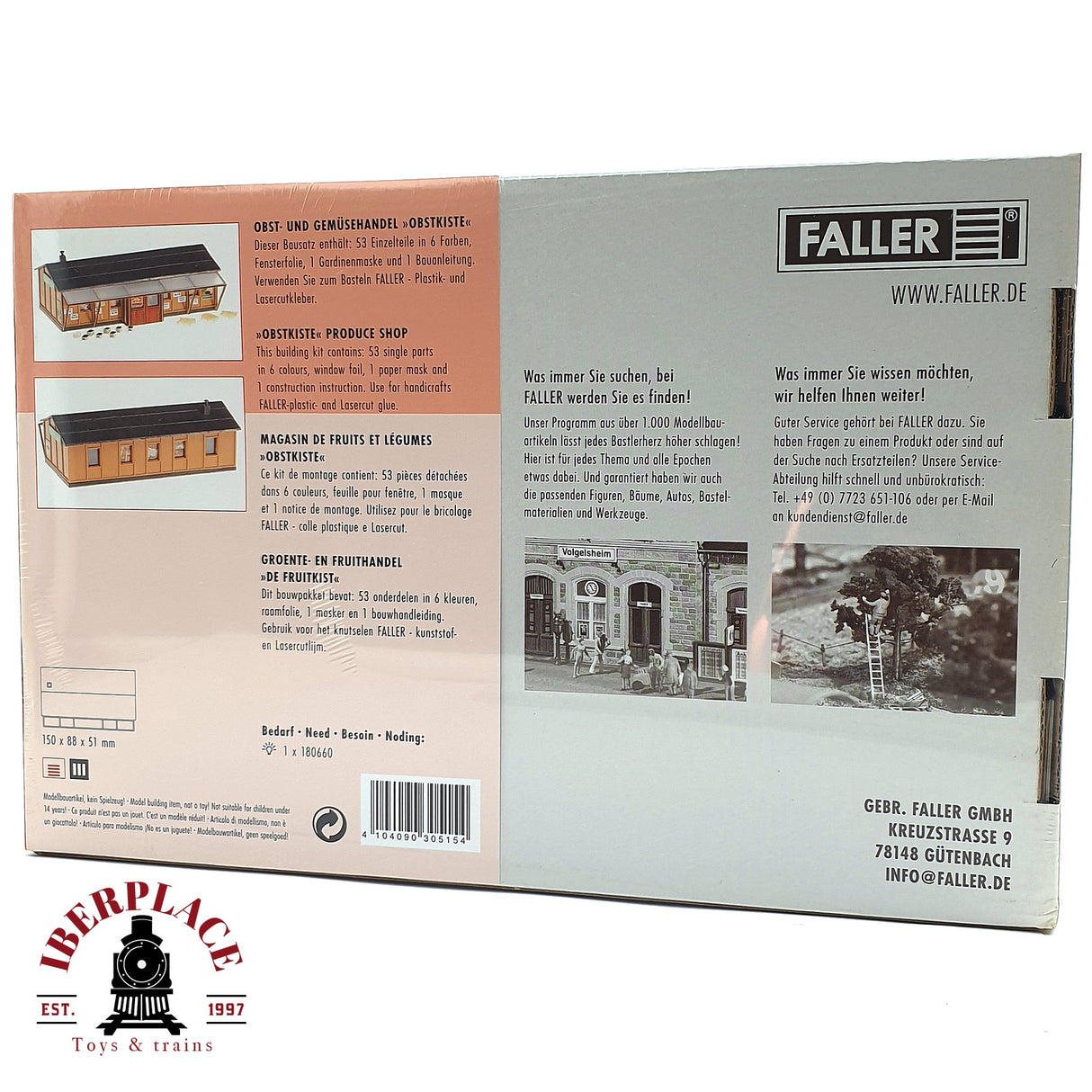 💡 Faller 130515 Barraca-almacén Kit de montaje H0 escala 1:87 E18