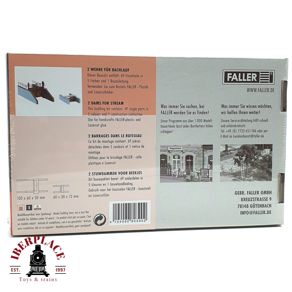 💡 Faller 180390 barreras para el cauce de un arroyo Kit de montaje H0 escala 1:87 E18