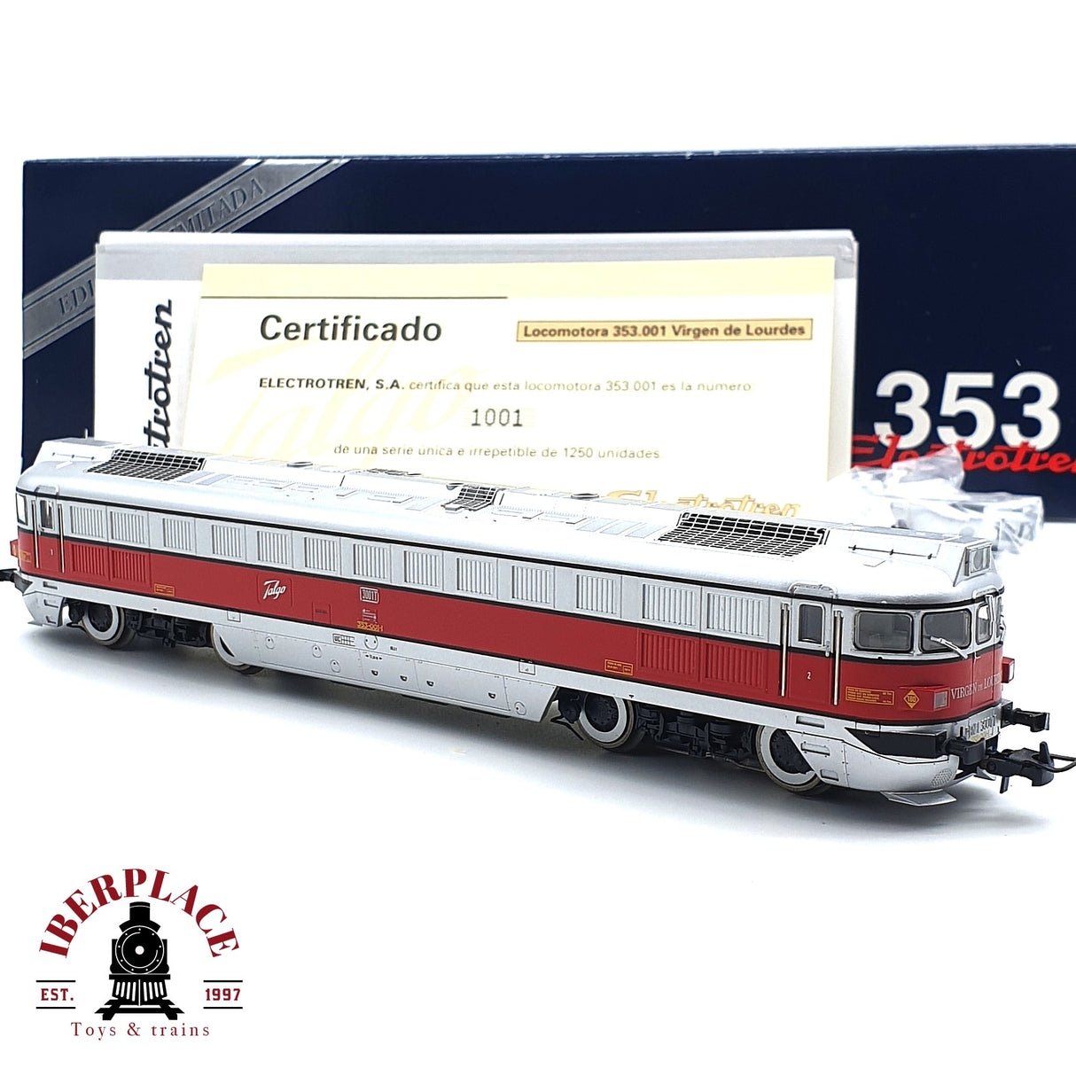 💡AC Electrotren 2302 Locomotora RENFE 353 001 Virgen de Lourdes H0 escala 1:87 A22