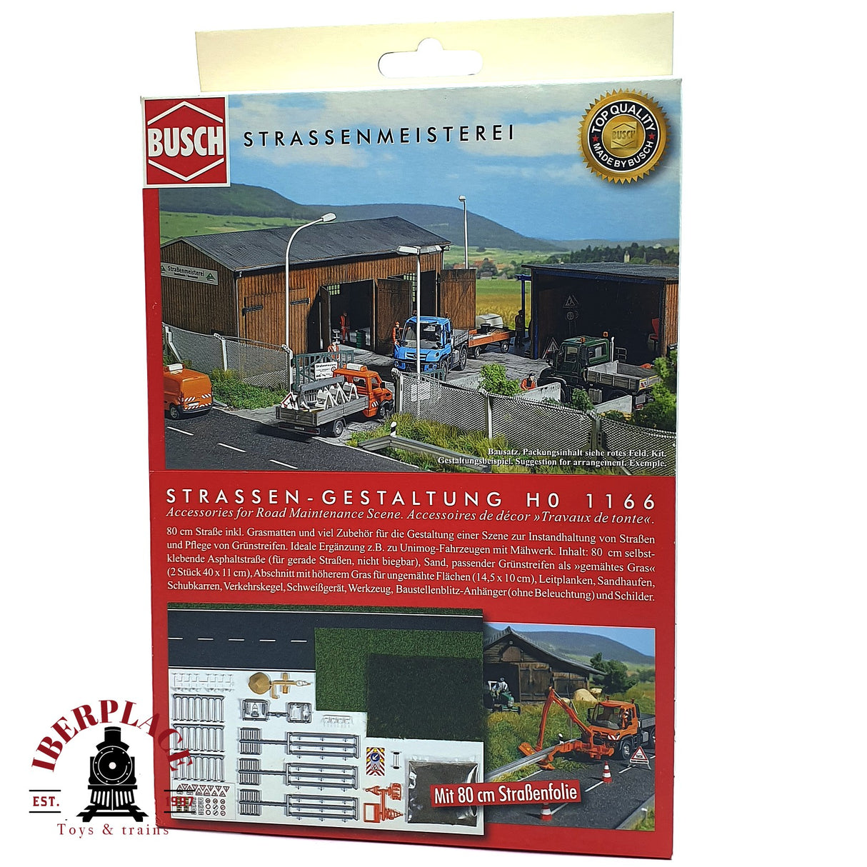 💡 Busch 1166 Kit completo: acondicionamiento de vías y trabajos de siega H0 escala 1:87 E18