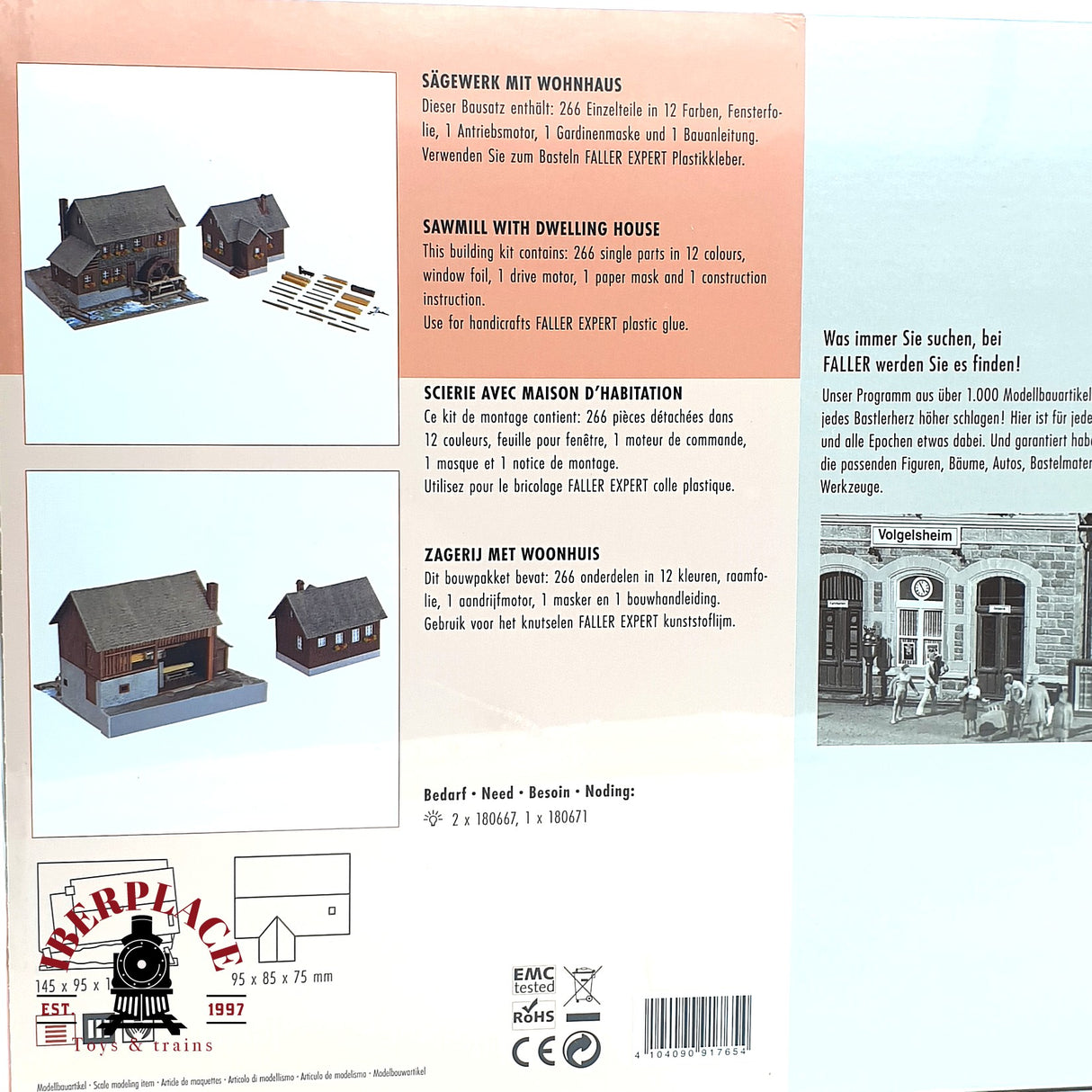 💡 Faller 191765 Aserradero con vivienda Kit de montaje H0 escala 1:87 E18
