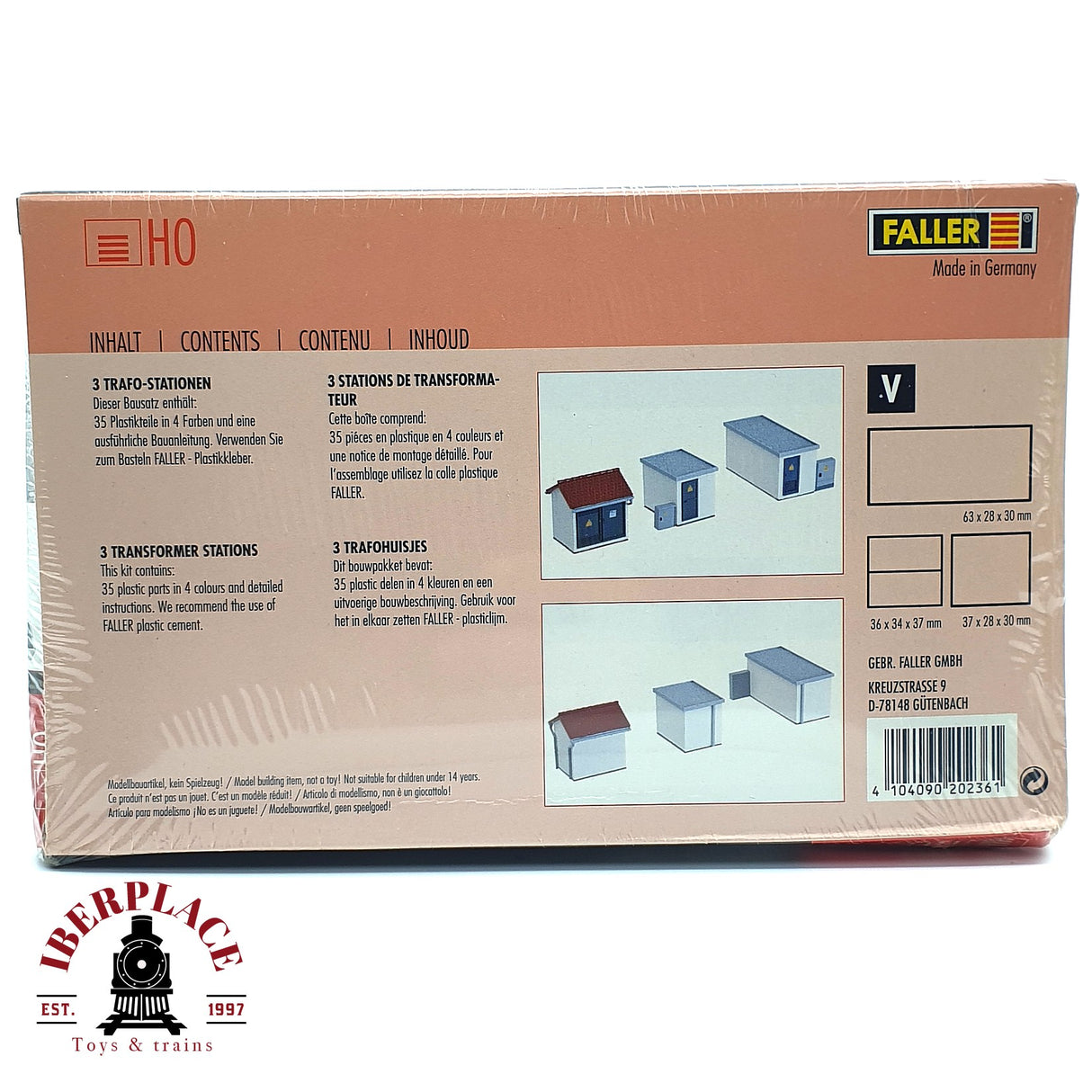 💡 Faller 120236 Estaciones de transformación Kit de montaje H0 escala 1:87 E18