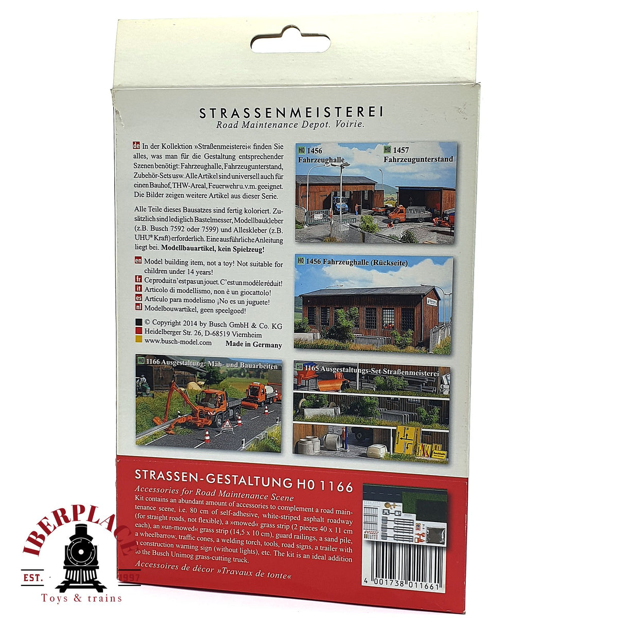💡 Busch 1166 Kit completo: acondicionamiento de vías y trabajos de siega H0 escala 1:87 E18