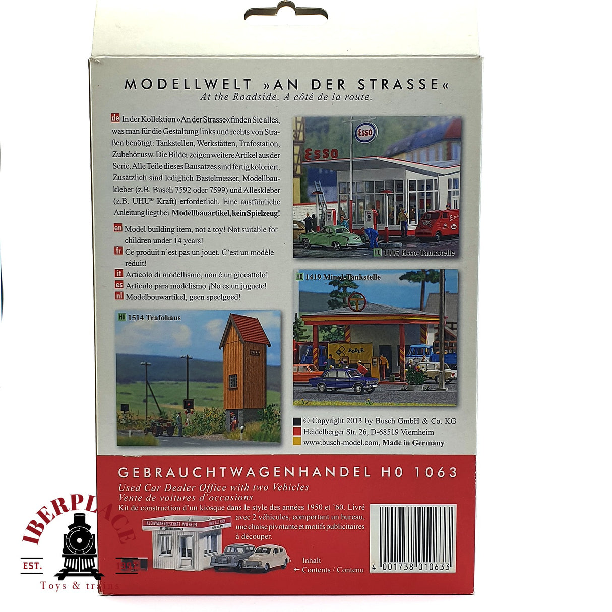 💡 Busch 1063 concesionario de coches de segunda mano kit de montaje H0 escala 1:87 E18