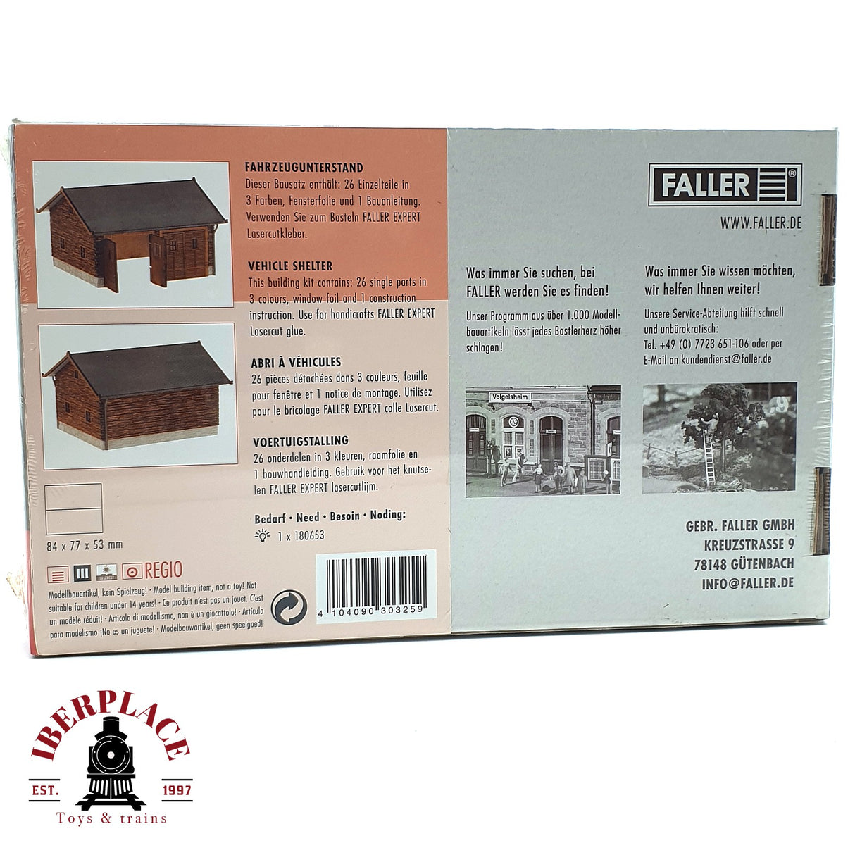 💡 Faller 130325 Aparcamiento cubierto Kit de montaje H0 escala 1:87 E18