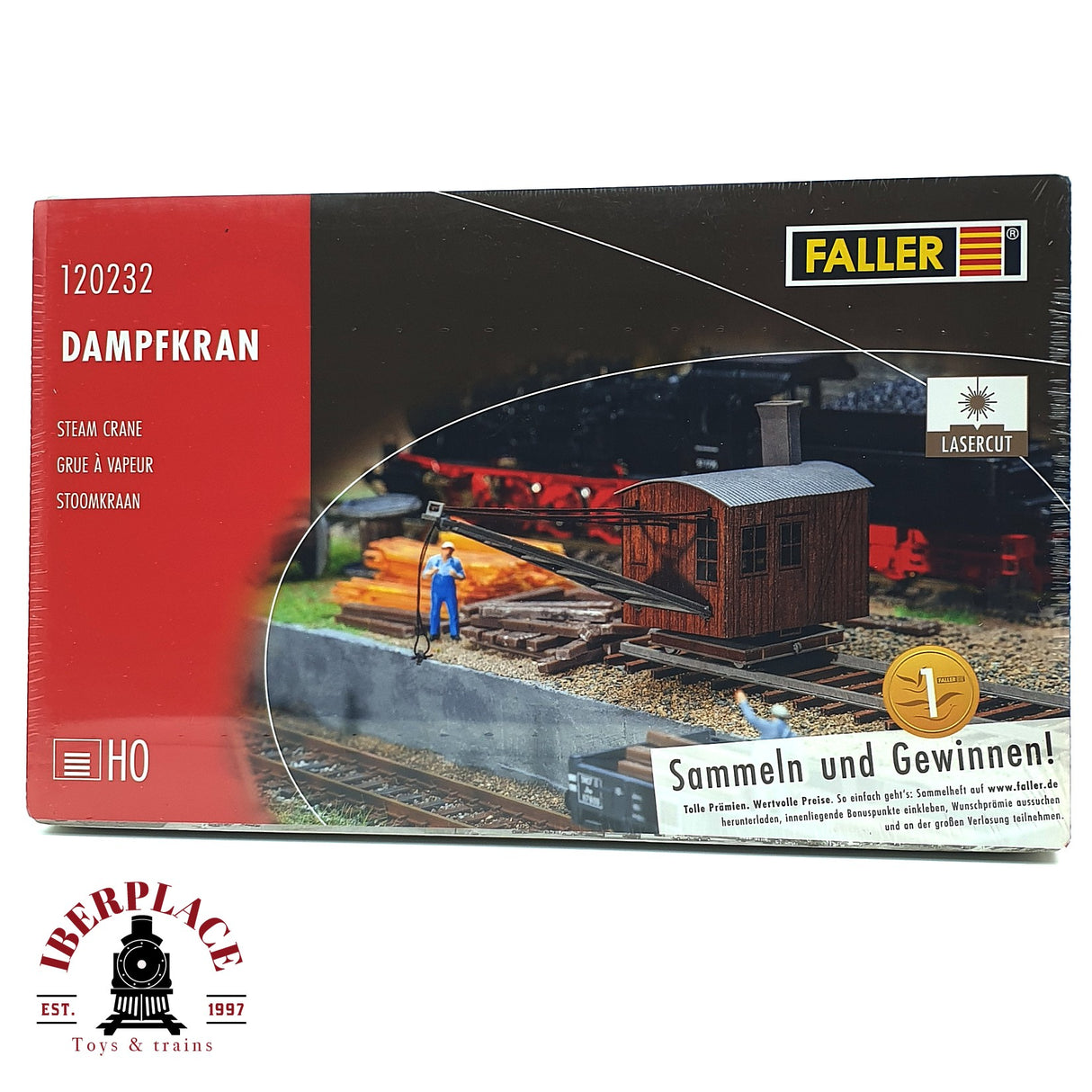 💡 Faller 120232 Grúa de vapor Kit de montaje H0 escala 1:87 E18