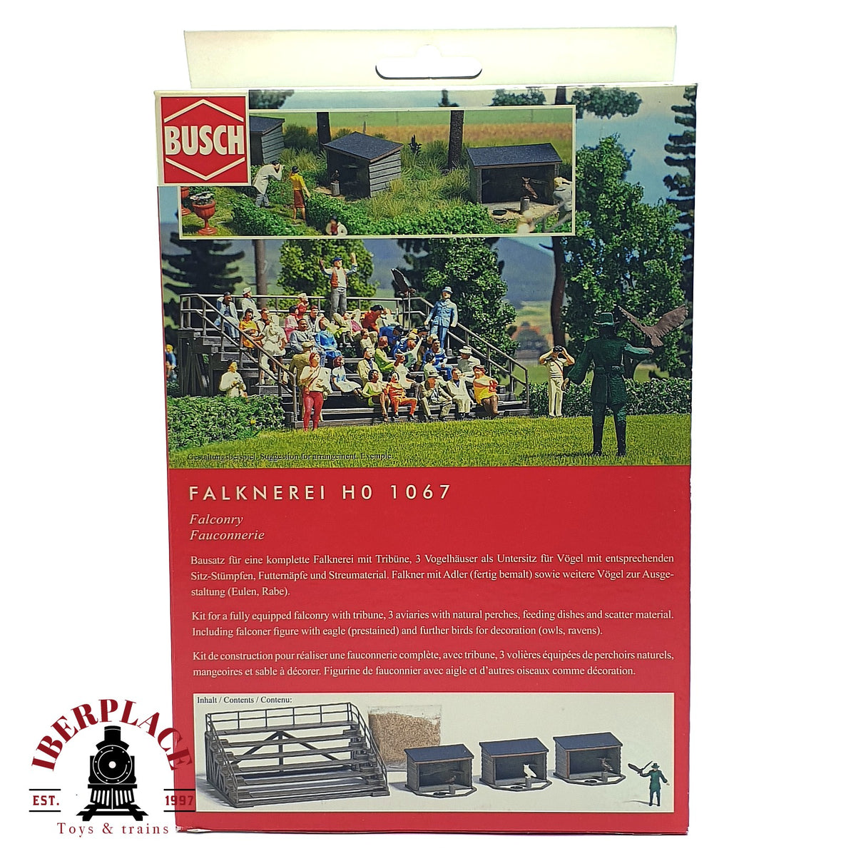 💡 Busch 1067 Cetrería figuras Kit de montaje H0 escala 1:87 E18