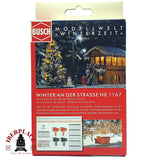 💡 Busch 1167 Set de decoración Invierno en la calle H0 escala 1:87 E18