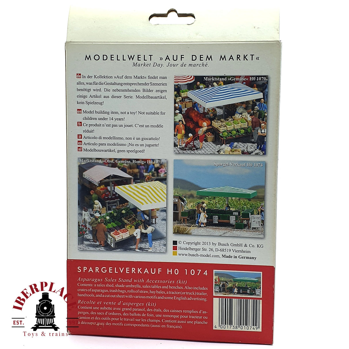 💡 Busch 1074 Venta de espárragos Kit de montaje H0 escala 1:87 E18