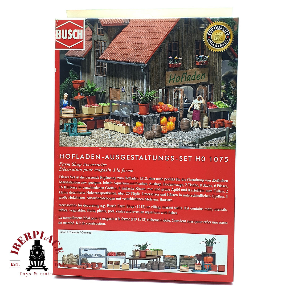 💡 Busch 1178 Figuras Tienda de la granja Kit de montaje H0 escala 1:87 E18