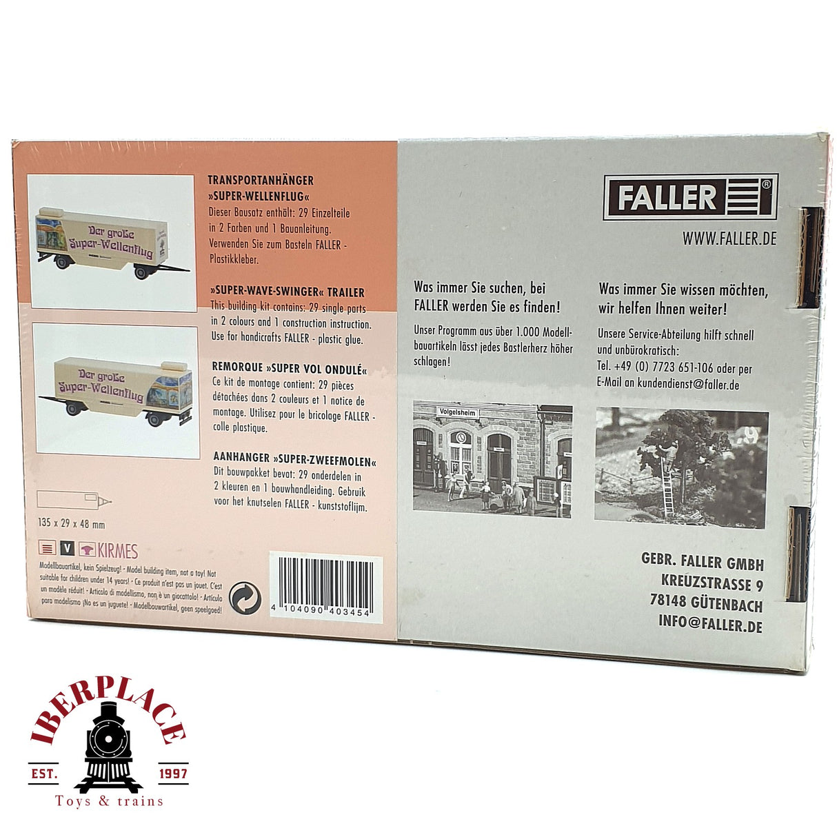 💡 Faller 140345 Remolque Super Wellenflug Kit de montaje H0 escala 1:87 E18