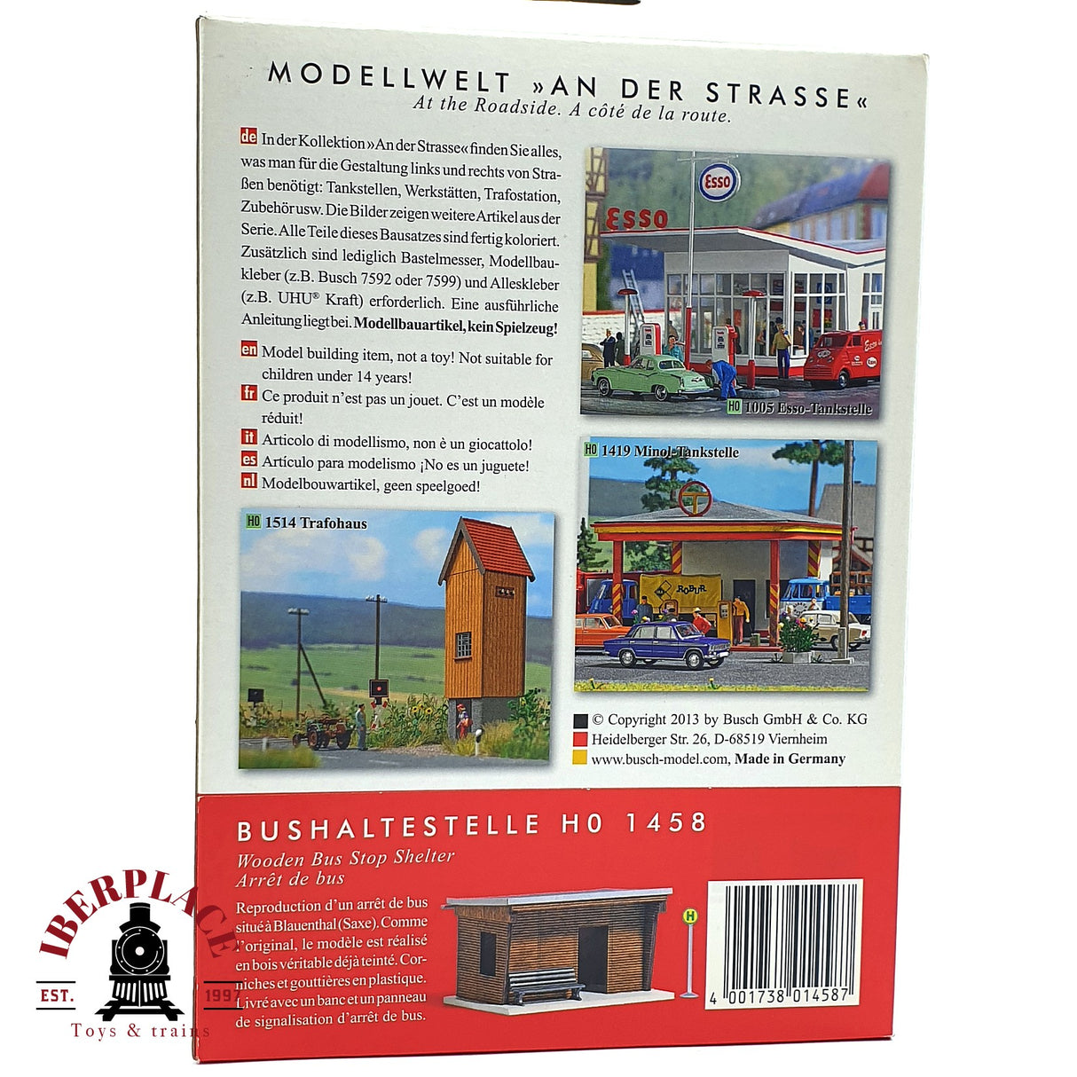 💡 Busch 1458 parada de bus Kit de montaje H0 escala 1:87 E18